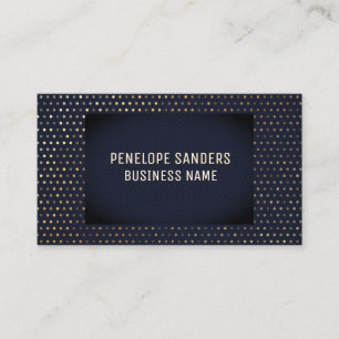 Speckled Pattern Luxury Dark Blue Business Card