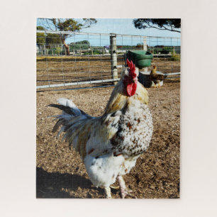 Speckled Rooster On Farm, Jigsaw Puzzle
