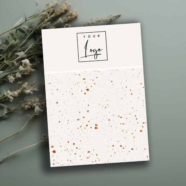 Speckled Rust White Logo Blank Jewellery Display Business Card (Creator Uploaded)