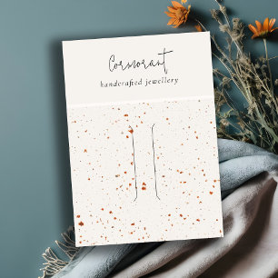 Speckled Rust White Texture Hair Pin Band Display Business Card