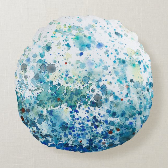 Speckled Sea I Round Cushion (Front)