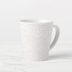 Speckled Spring Fern, Green & Orange Dots  Latte Mug
