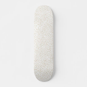 Speckled Spring Fern, Green & Orange Dots  Skateboard