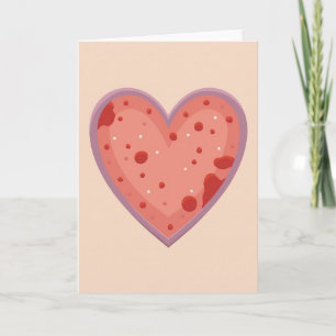 Speckled Strawberry Heart Card
