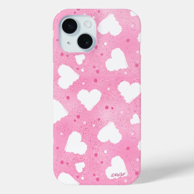 Speckled Sweet Hearts Case-Mate iPhone Case (Back)