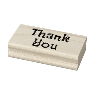 Speckled Thank You Rubber Stamp