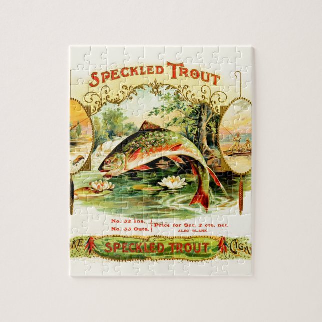Speckled Trout Vintage Art Jigsaw Puzzle (Vertical)
