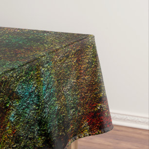 Speckled wall texture, in green and coral colours tablecloth