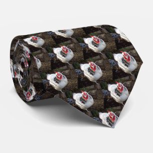 Speckled White And Black Chicken, Tie