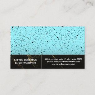 Speckles   Black Marble Trim Business Card