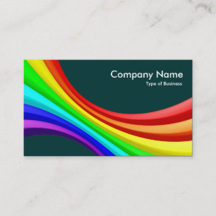 Specrum Curve 3d - Dark Green 003333 Business Card