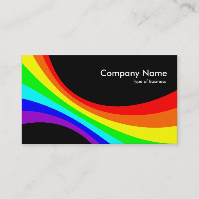 Specrum Curve - Black Business Card (Front)
