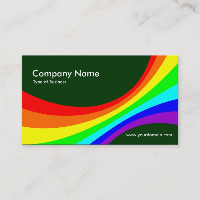 Specrum Curve II - Dark Green 003300 Business Card (Front)
