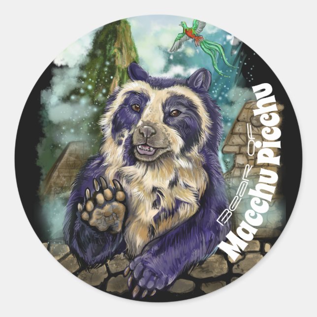 Spectacled Bear Classic Round Sticker (Front)