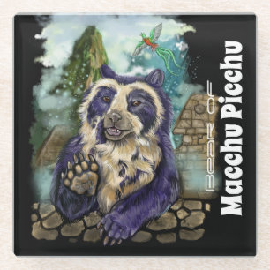 Spectacled Bear Glass Coaster