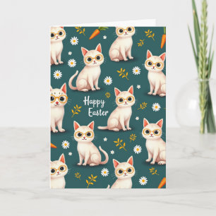 Spectacled Cats Easter Card
