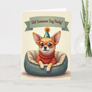 Spectacled Dog Birthday Card
