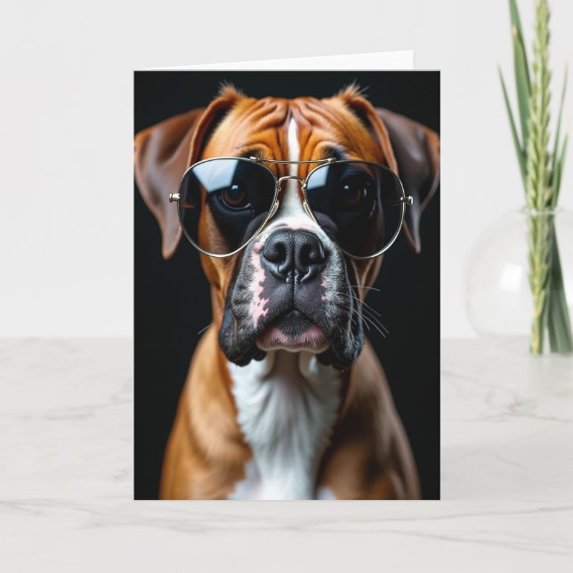 Spectacled Pup Fathers Day Card (Front)