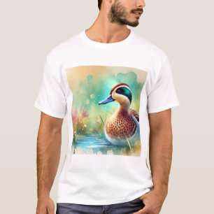 Spectacled Teal 230924AREF128 - Watercolor T-Shirt