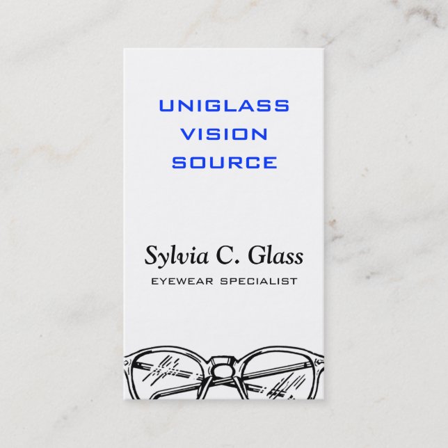 Spectacles Eyewear Optical Vision Business Card (Front)