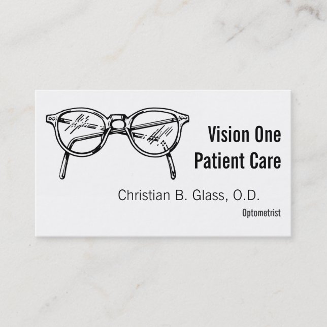 Spectacles Eyewear Optical Vision Business Card (Front)