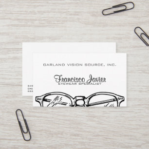 Spectacles Eyewear Optical Vision Business Card