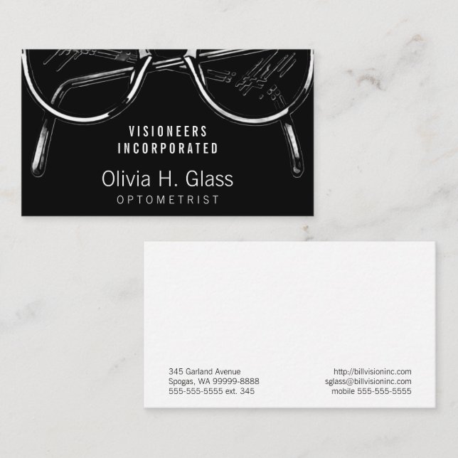 Spectacles Eyewear Optical Vision Business Card (Front/Back)