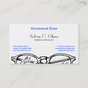 Spectacles Eyewear Optical Vision Business Card