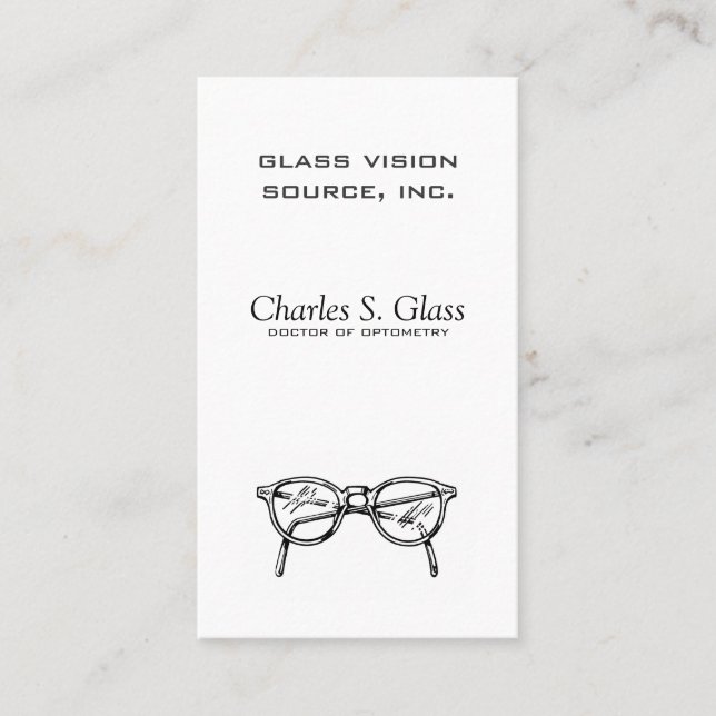 Spectacles Eyewear Optical Vision Business Card (Front)