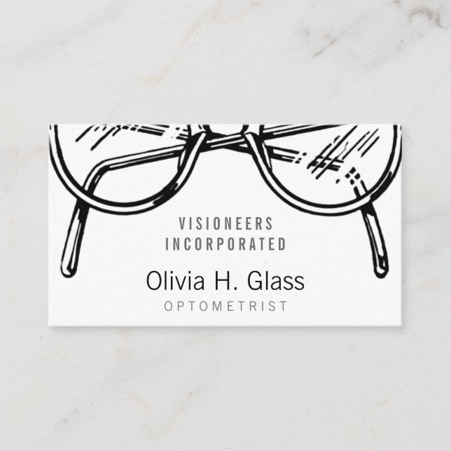 Spectacles Eyewear Optical Vision Business Card (Front)