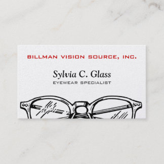 Spectacles Eyewear Optical Vision Business Card