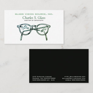 Spectacles Eyewear Optical Vision Rainbow Gradient Business Card