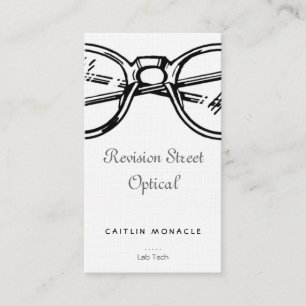 Spectacles Revision Eyewear Optical Vision Business Card