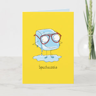 Spectacools - Ice Cube with Glasses Greeting Card