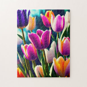 Spectacular Blooming Tulips, Jigsaw Puzzle