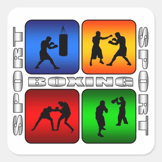 Spectacular Boxing Square Sticker (Front)