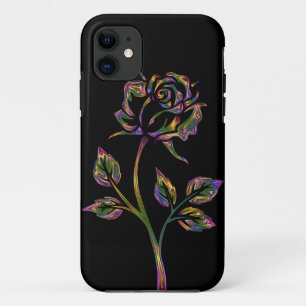 Spectacular coloured rose  iPhone 11 case