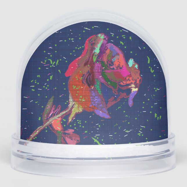 Spectacular Colours Floral  Snow Globe (Front)