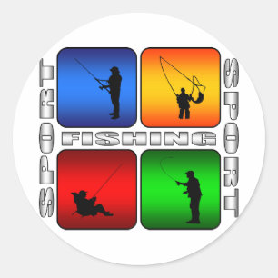 Spectacular Fishing Classic Round Sticker