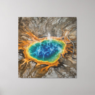 Spectacular Grand Prismatic Spring Canvas Print