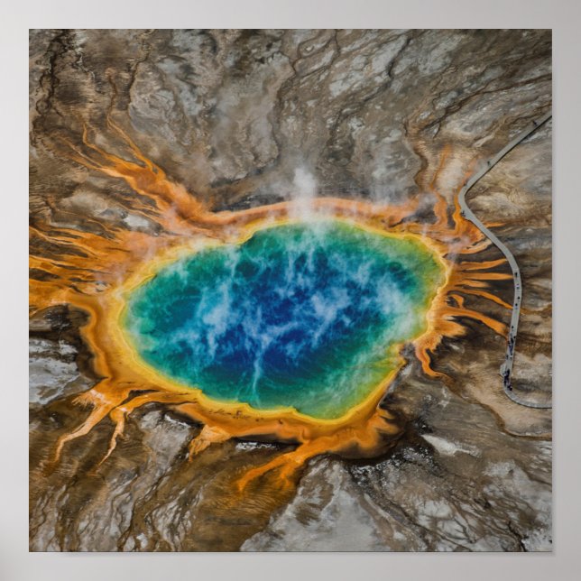 Spectacular Grand Prismatic Spring Poster (Front)