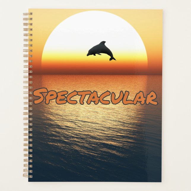 Spectacular Jumping Dolphin Calendar Planner (Front)