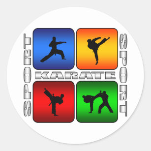Spectacular Karate Classic Round Sticker