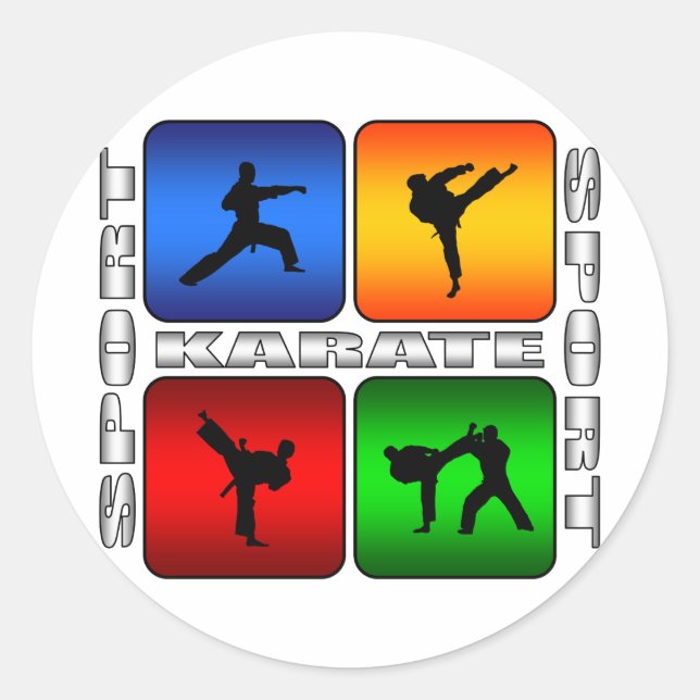 Spectacular Karate Classic Round Sticker (Front)