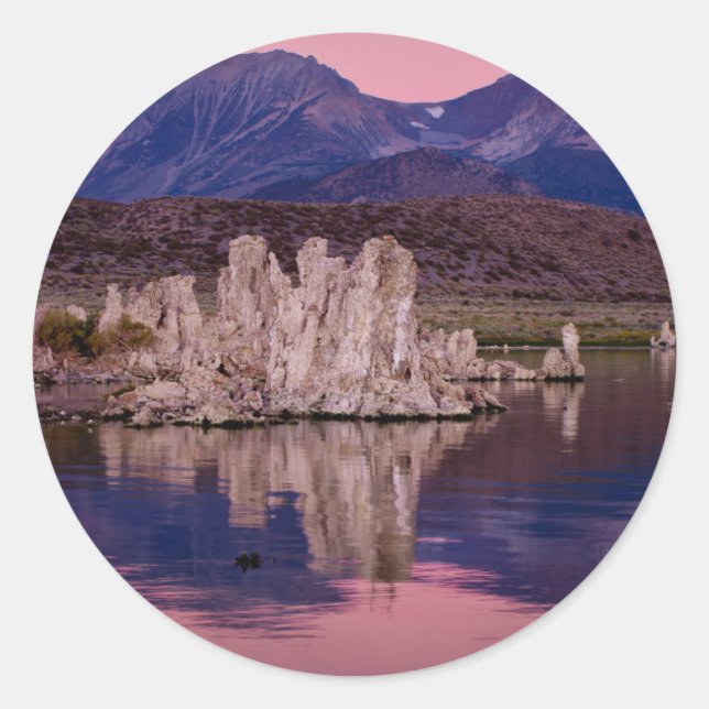 Spectacular Mono Lake In The Shadow Classic Round Sticker (Front)