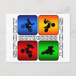 Spectacular Motocross Postcard
