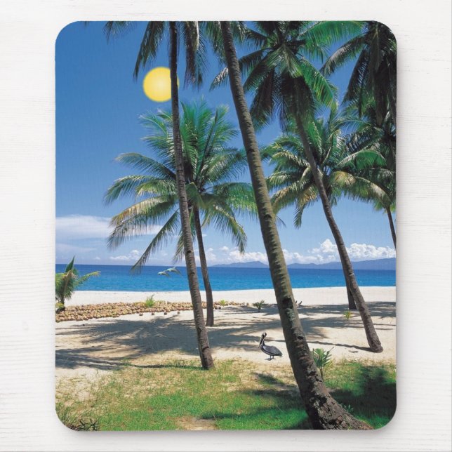 Spectacular Ocean and Beach View Design Mouse Mat (Front)