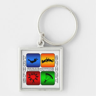 Spectacular Parachuting Key Ring
