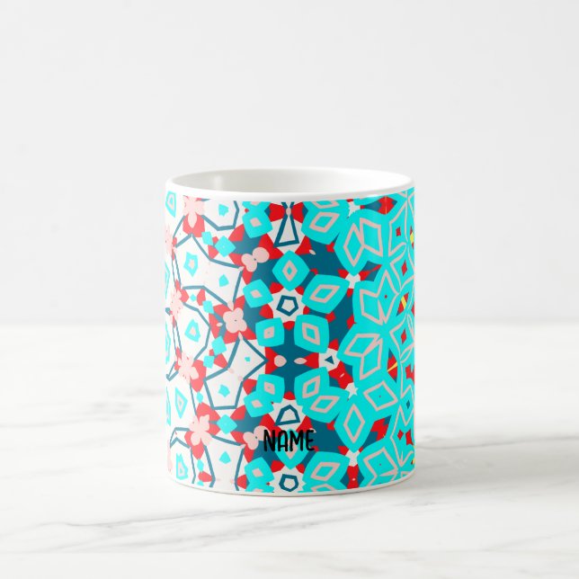 Spectacular Red, Yellow and Blue Coffee Mug (Center)