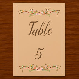 Spectacular Rustic Wedding Table Number